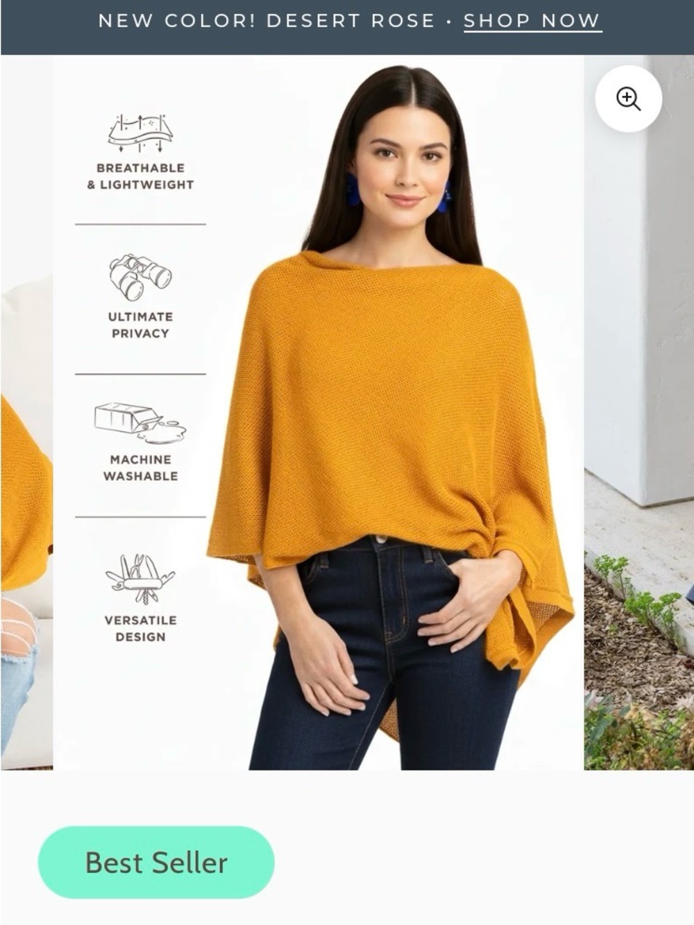 Mustard Poncho / Nursing Cover